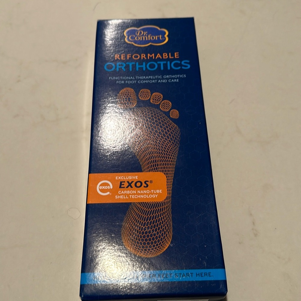 Dr Comfort Reformable Orthotics size W 8.5-9.5 or M 7-8. Exos Inserts